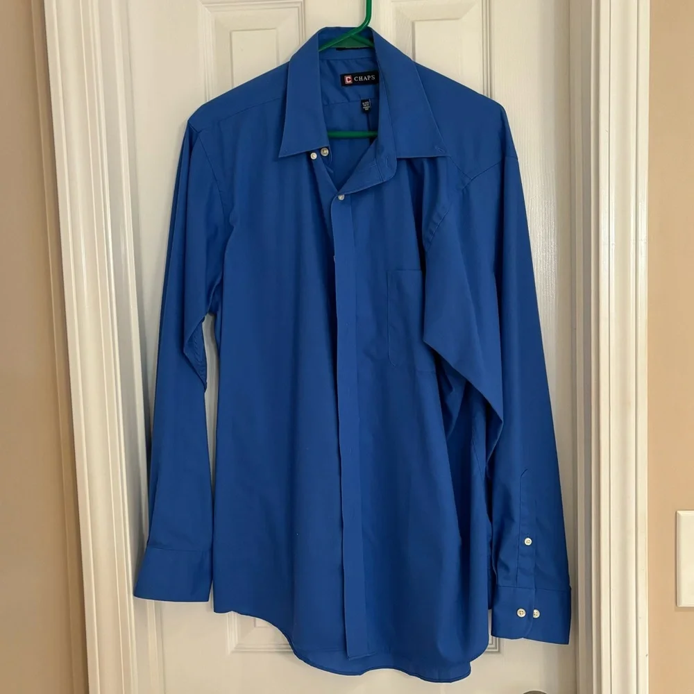 Chaps Blue Button Down | Large - Picture 1 of 5